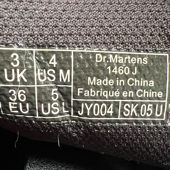 Dr. Martens Junior 1460 Softy T Leather 8 hole Lace up Boots Side Zip EU 36 US 4 - Picture 5 of 11